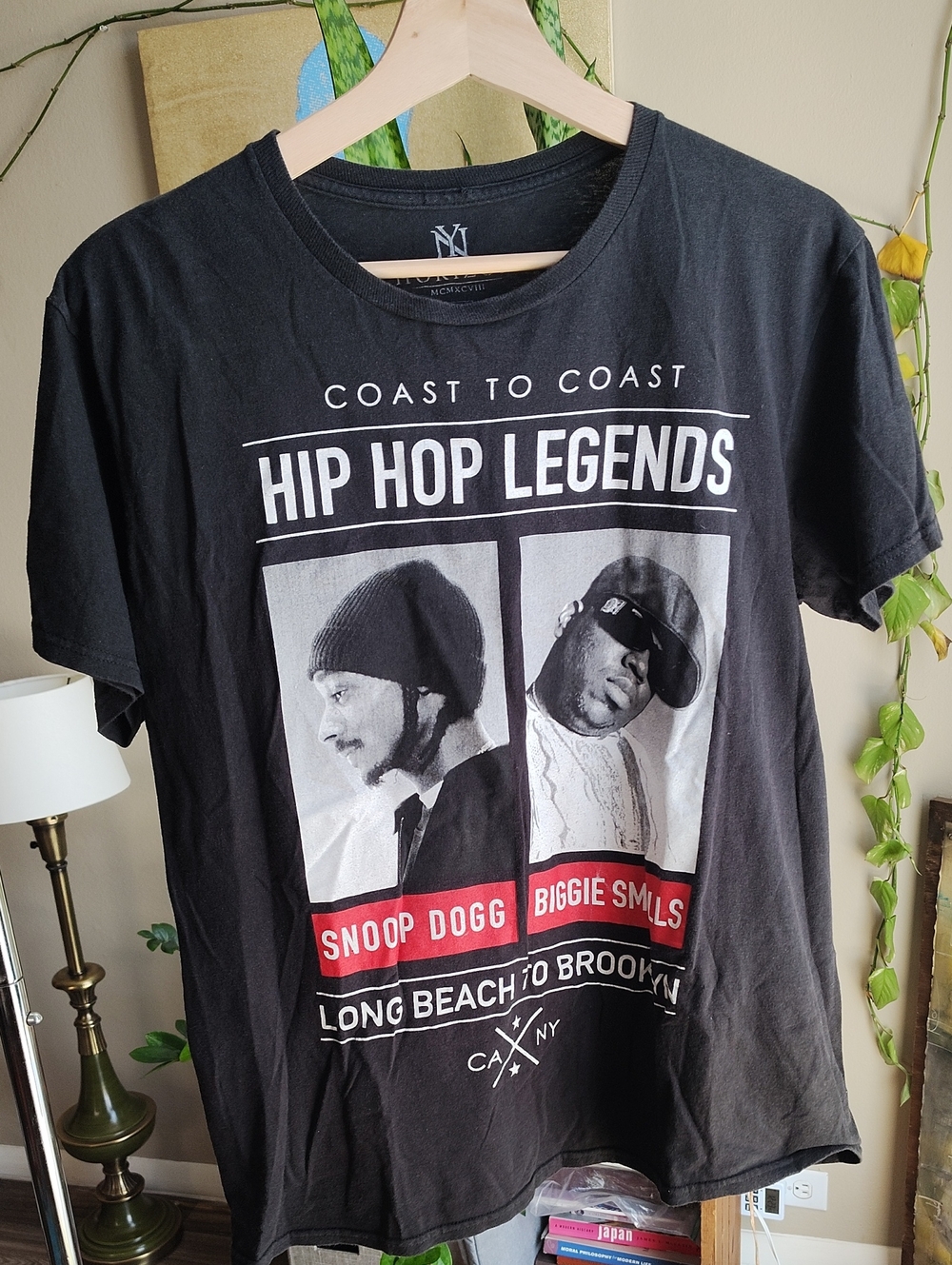 Hip Hop Legends Black Graphic Tee - Snoop Dogg & Biggie Smalls